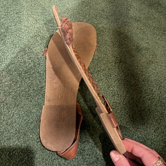 Mossimo Supply Co Brown Braided Flat Sandals [Casual Boho Strappy Style] Sz 9 - Picture 3 of 3